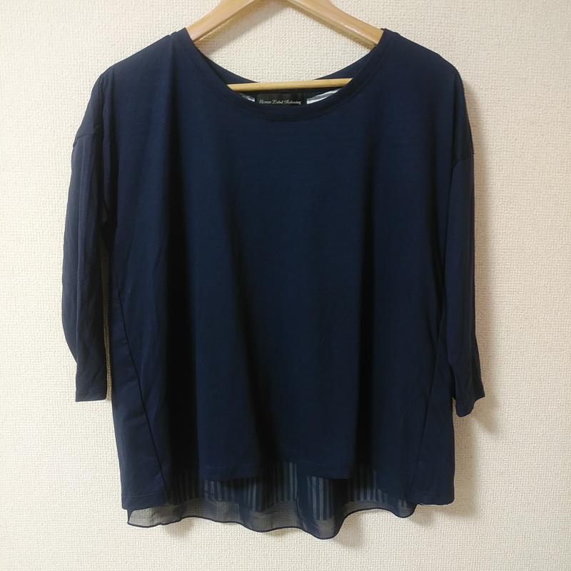 グリーンレーベルリラクシング green label relaxing カットソー 七分袖 無地 X ボーダー柄 紺 / ネイビー / X 白 / ホワイト / X 灰 / グレー /  レディース USED 古着 中古 10033270