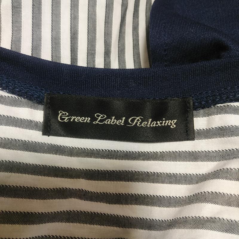 グリーンレーベルリラクシング green label relaxing カットソー 七分袖 無地 X ボーダー柄 紺 / ネイビー / X 白 / ホワイト / X 灰 / グレー /  レディース USED 古着 中古 10033270