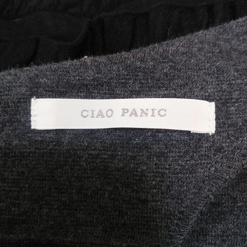 チャオパニック CIAOPANIC ワンピース ひざ丈スカート FREE 無地 黒 / ブラック / X 灰 / グレー / レディース USED 古着 中古 10033284