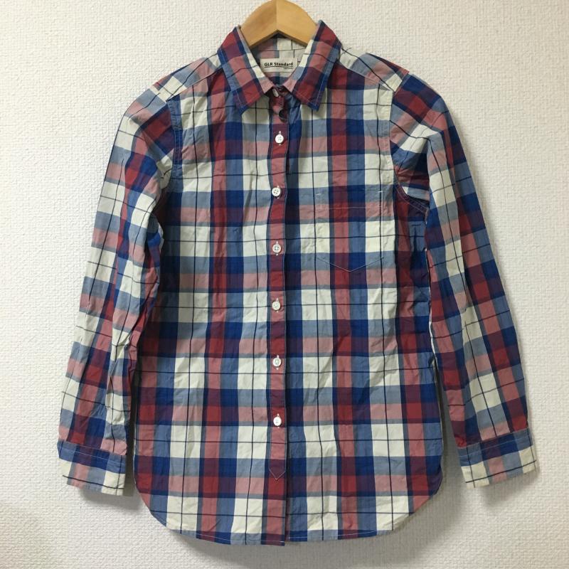 グリーンレーベルリラクシングスタンダード GLR Standard シャツ、ブラウス 長袖 36 チェック 赤 / レッド / X 紫 / パープル / X 青 / ブルー / レディース USED 古着 中古 10033354