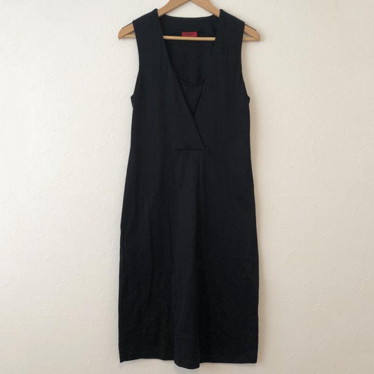 ヒューゴボス HUGO BOSS ワンピース ロングスカート カットソーワンピース タンクトップ XS 無地 黒 / ブラック /  レディース USED 古着 中古 10033382