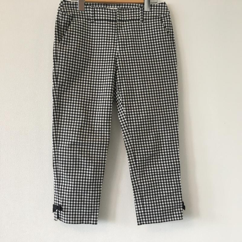 テチチ Techichi パンツ チノパン M チェック X 総柄 X ワンポイント 白 / ホワイト / X 黒 / ブラック / レディース USED 古着 中古 10033471