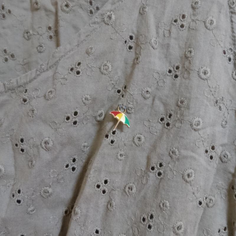 アーノルドパーマー Arnold Palmer シャツ、ブラウス 半袖 ノースリーブ 1 刺繍 茶 / ブラウン / X ベージュ / ベージュ / レディース USED 古着 中古 10033478