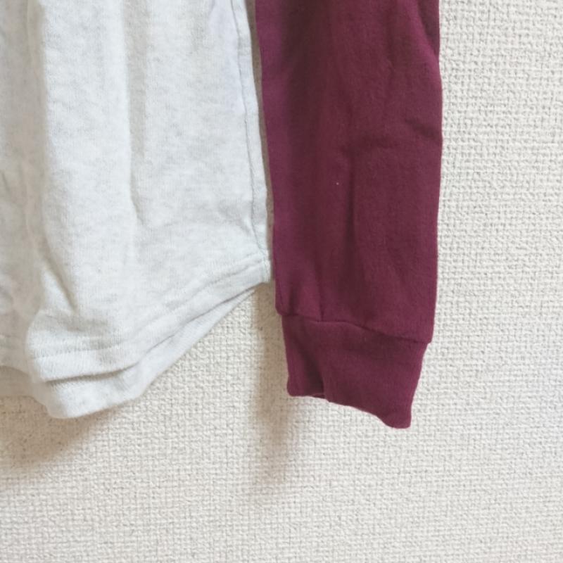 アーノルドパーマー Arnold Palmer Tシャツ 長袖 3 無地 X ロゴ、文字 灰 / グレー / X えんじ / ワインレッド / レディース USED 古着 中古 10033481