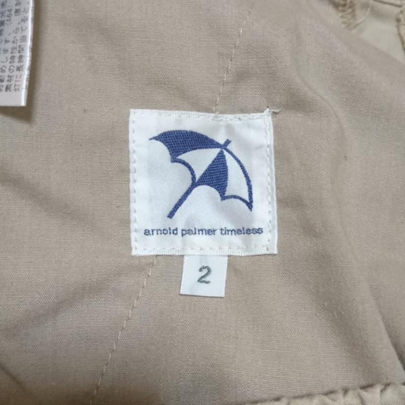アーノルドパーマータイムレス arnold palmer timeless パンツ チノパン 2 無地 X ワンポイント ベージュ / ベージュ / レディース USED 古着 中古 10033483
