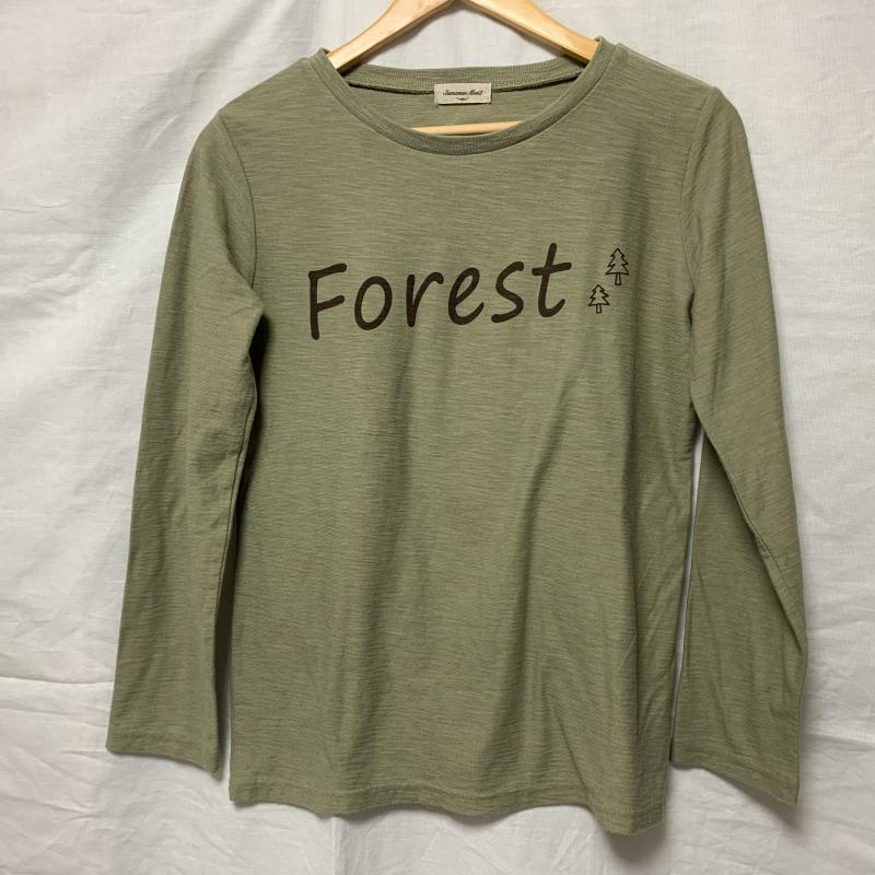 サマンサモスモス Samansa Mos2 カットソー 長袖 M ロゴ、文字 X 無地 緑 / グリーン /  レディース USED 古着 中古 10033484