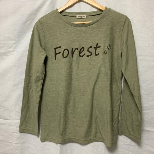 サマンサモスモス Samansa Mos2 カットソー 長袖 M ロゴ、文字 X 無地 緑 / グリーン /  レディース USED 古着 中古 10033484