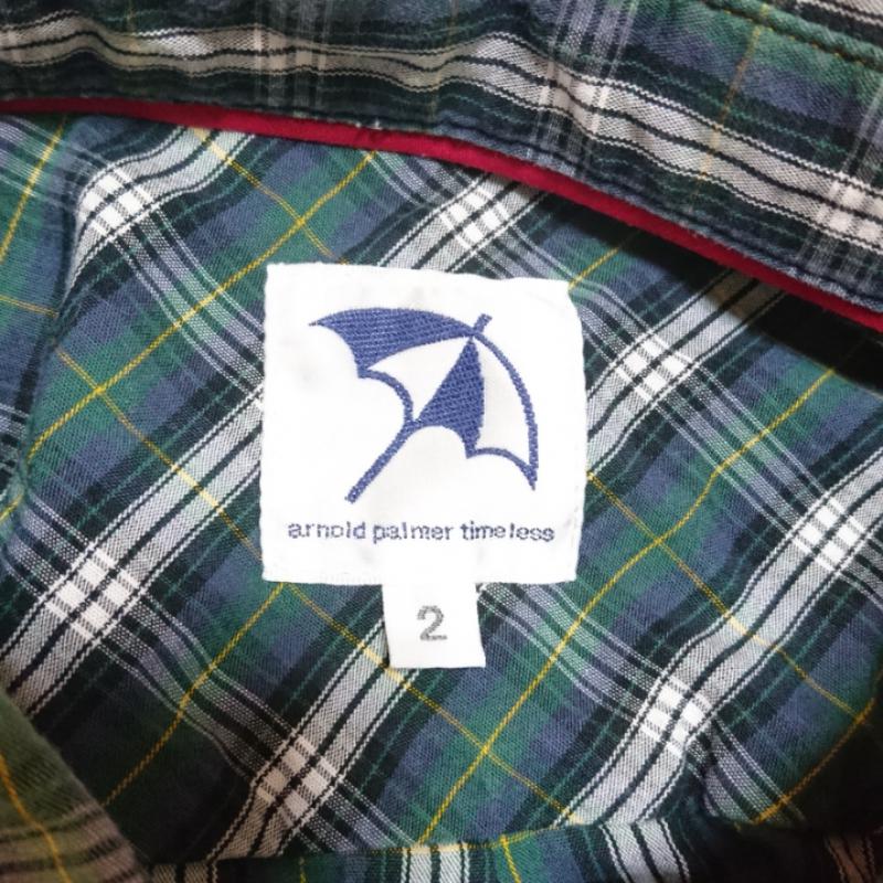 アーノルドパーマータイムレス arnold palmer timeless シャツ、ブラウス 長袖 2 チェック X ワンポイント マルチカラー / マルチカラー / レディース USED 古着 中古 10033509