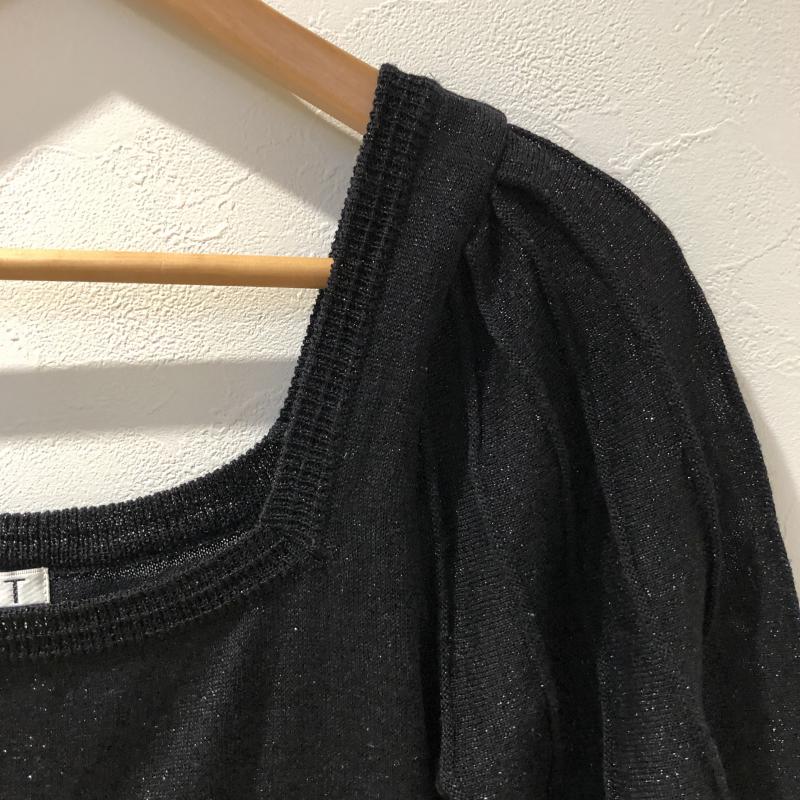 スコットクラブ SCOTCLUB チュニック 七分袖 無地 黒 / ブラック / レディース USED 古着 中古 10033543