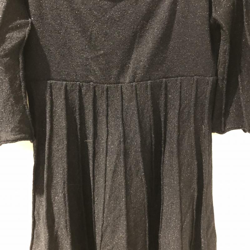 スコットクラブ SCOTCLUB チュニック 七分袖 無地 黒 / ブラック / レディース USED 古着 中古 10033543