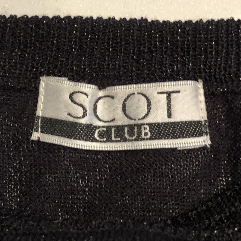 スコットクラブ SCOTCLUB チュニック 七分袖 無地 黒 / ブラック / レディース USED 古着 中古 10033543