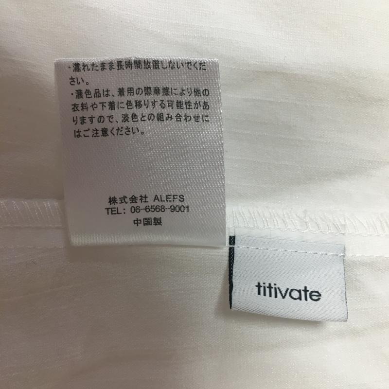 ティティベイト titivate シャツ、ブラウス 長袖 ジャケット風 白シャツ S 無地 白 / ホワイト / レディース USED 古着 中古 10033553