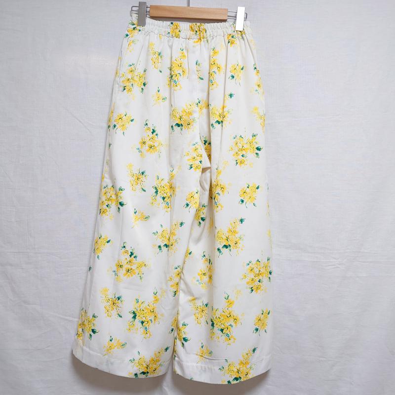 ロペピクニック ROPE' PICNIC ボトムス ボトムス ワイドパンツ 38 無地 X 花柄 白 / ホワイト / X 黄 / イエロー / X 緑 / グリーン / レディース USED 古着 中古 10033607