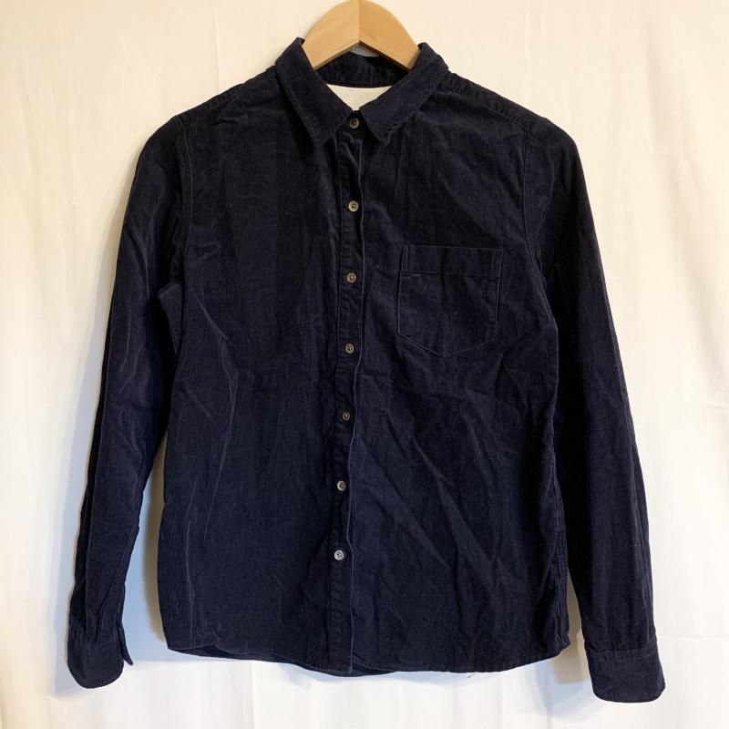 グリーンレーベルリラクシング green label relaxing シャツ、ブラウス 長袖 38 無地 紺 / ネイビー / レディース USED 古着 中古 10033644