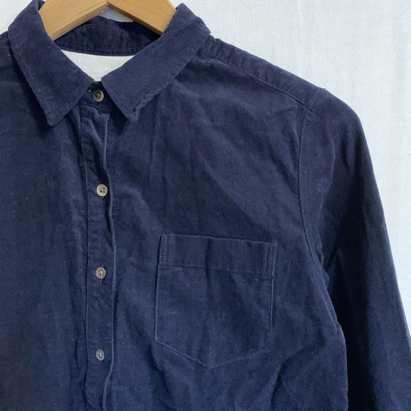 グリーンレーベルリラクシング green label relaxing シャツ、ブラウス 長袖 38 無地 紺 / ネイビー / レディース USED 古着 中古 10033644