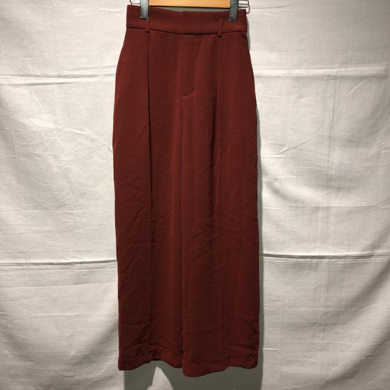 ユニクロ UNIQLO パンツ スラックス ワイドパンツ S 無地 えんじ / ワインレッド / レディース USED 古着 中古 10033657