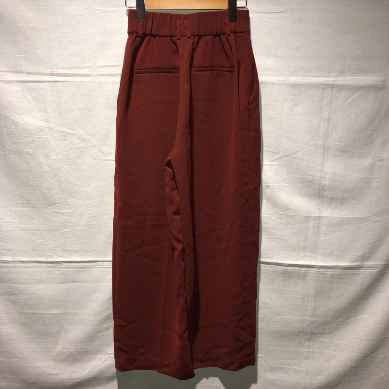 ユニクロ UNIQLO パンツ スラックス ワイドパンツ S 無地 えんじ / ワインレッド / レディース USED 古着 中古 10033657