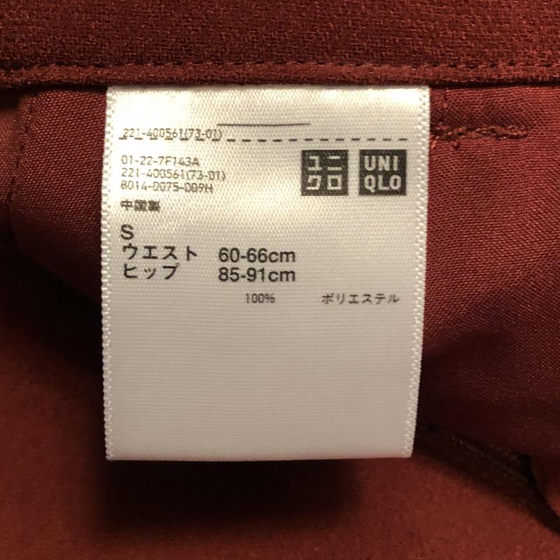 ユニクロ UNIQLO パンツ スラックス ワイドパンツ S 無地 えんじ / ワインレッド / レディース USED 古着 中古 10033657