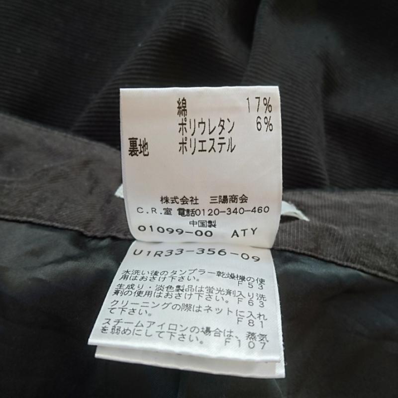 トランスワーク TRANS WORK ボトムス ボトムス ワイドパンツ 40 無地 黒 / ブラック / レディース USED 古着 中古 10033674