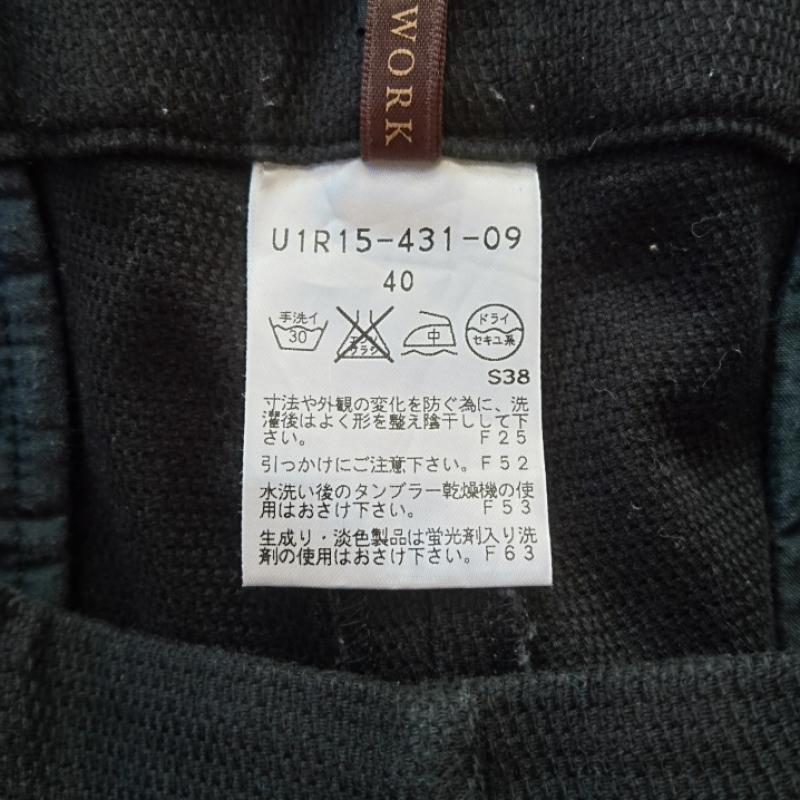 トランスワーク TRANS WORK パンツ チノパン 40 無地 黒 / ブラック / レディース USED 古着 中古 10033675