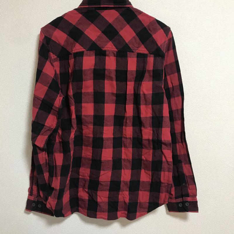 ディアローレル DEAR LAUREL シャツ、ブラウス 長袖 L チェック 赤 / レッド / X 黒 / ブラック / メンズ USED 古着 中古 10033703