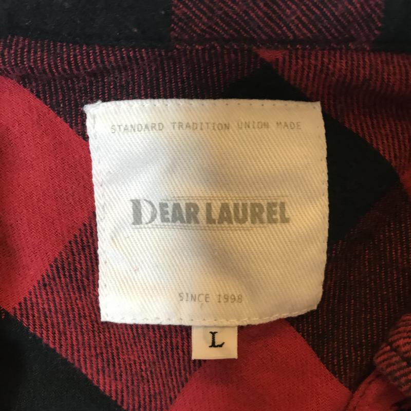 ディアローレル DEAR LAUREL シャツ、ブラウス 長袖 L チェック 赤 / レッド / X 黒 / ブラック / メンズ USED 古着 中古 10033703