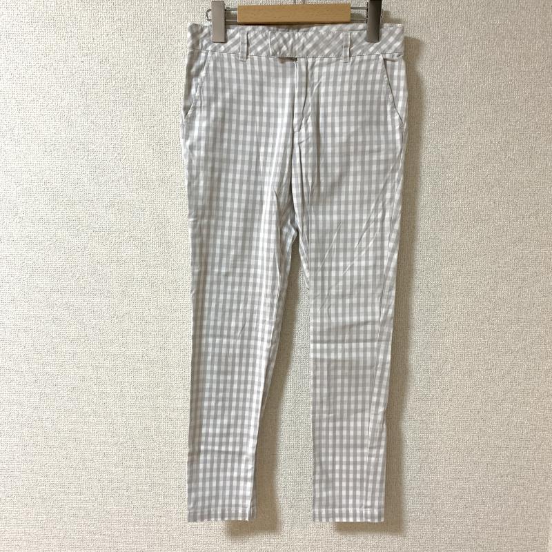 マカフィー MACPHEE パンツ スラックス クロップド 34 チェック 白 / ホワイト / X 灰 / グレー / レディース USED 古着 中古 10033724
