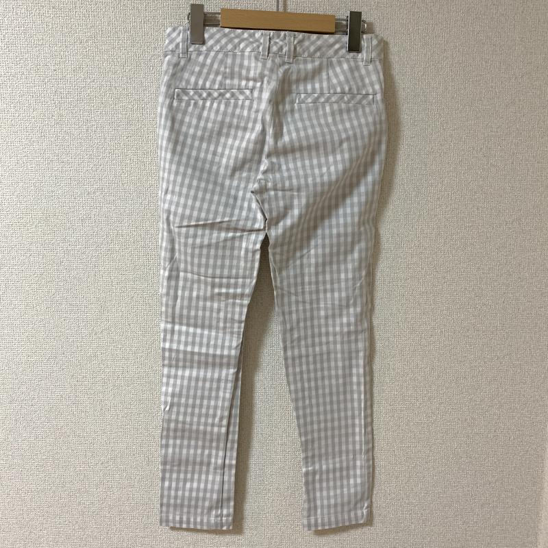 マカフィー MACPHEE パンツ スラックス クロップド 34 チェック 白 / ホワイト / X 灰 / グレー / レディース USED 古着 中古 10033724