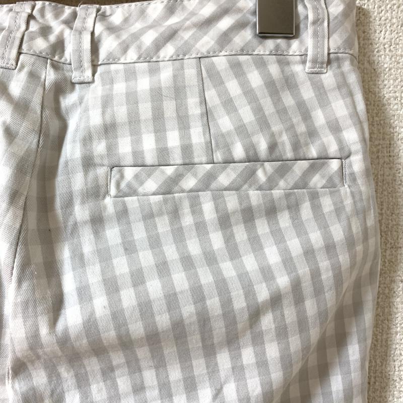 マカフィー MACPHEE パンツ スラックス クロップド 34 チェック 白 / ホワイト / X 灰 / グレー / レディース USED 古着 中古 10033724
