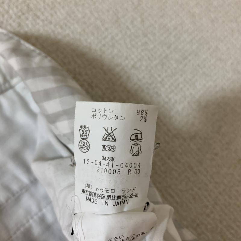 マカフィー MACPHEE パンツ スラックス クロップド 34 チェック 白 / ホワイト / X 灰 / グレー / レディース USED 古着 中古 10033724