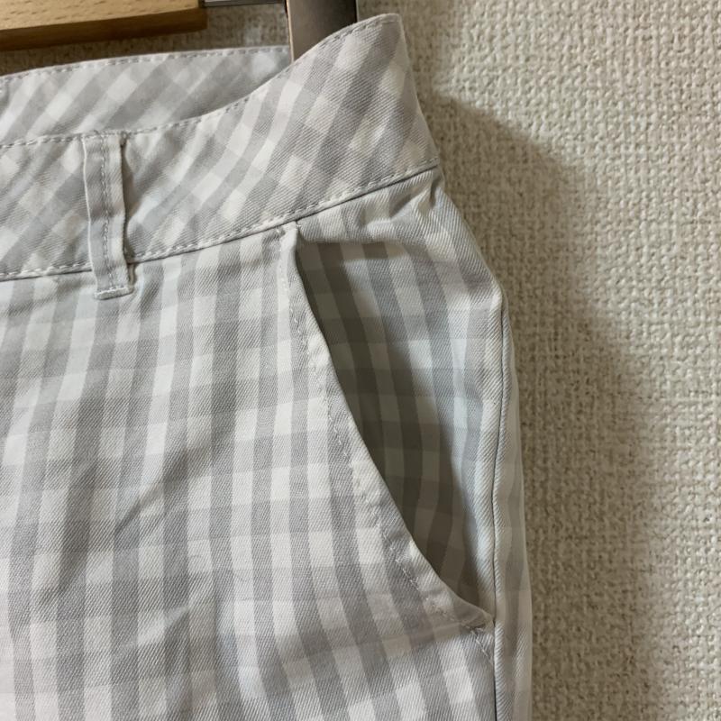 マカフィー MACPHEE パンツ スラックス クロップド 34 チェック 白 / ホワイト / X 灰 / グレー / レディース USED 古着 中古 10033724