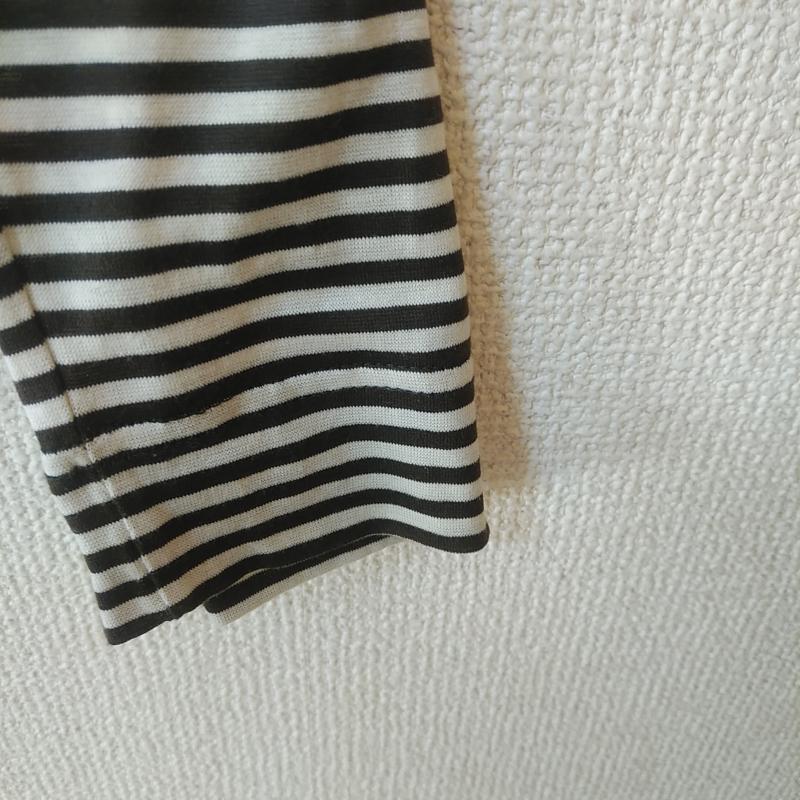 エリオン HERION カットソー 長袖 40 ボーダー柄 白 / ホワイト / X 茶 / ブラウン /  レディース USED 古着 中古 10033753
