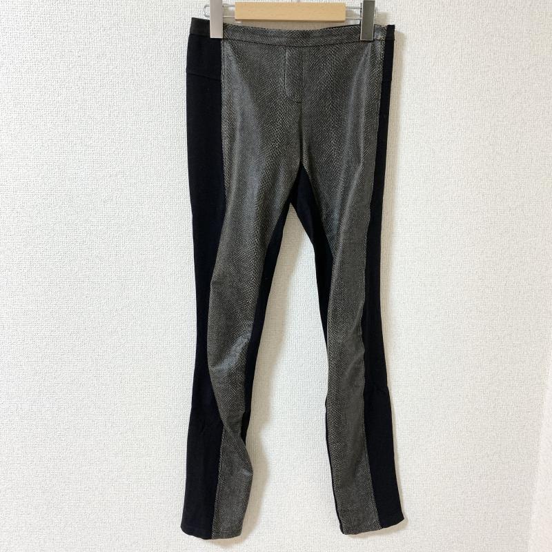 ビーシービージーマックスアズリア BCBGMAXAZRIA パンツ スラックス 裾スリット/バイカラー/素材切り替え/ストレッチ XS 無地 X ヘビ柄 黒 / ブラック / X ベージュ / ベージュ / メンズ USED 古着 中古 10033771