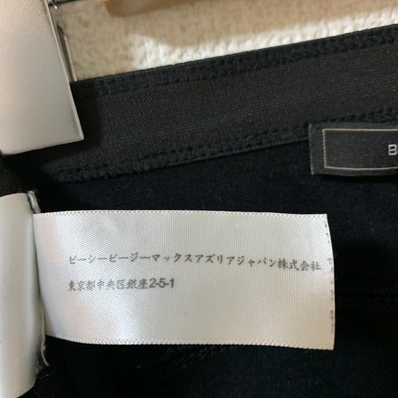 ビーシービージーマックスアズリア BCBGMAXAZRIA パンツ スラックス 裾スリット/バイカラー/素材切り替え/ストレッチ XS 無地 X ヘビ柄 黒 / ブラック / X ベージュ / ベージュ / メンズ USED 古着 中古 10033771