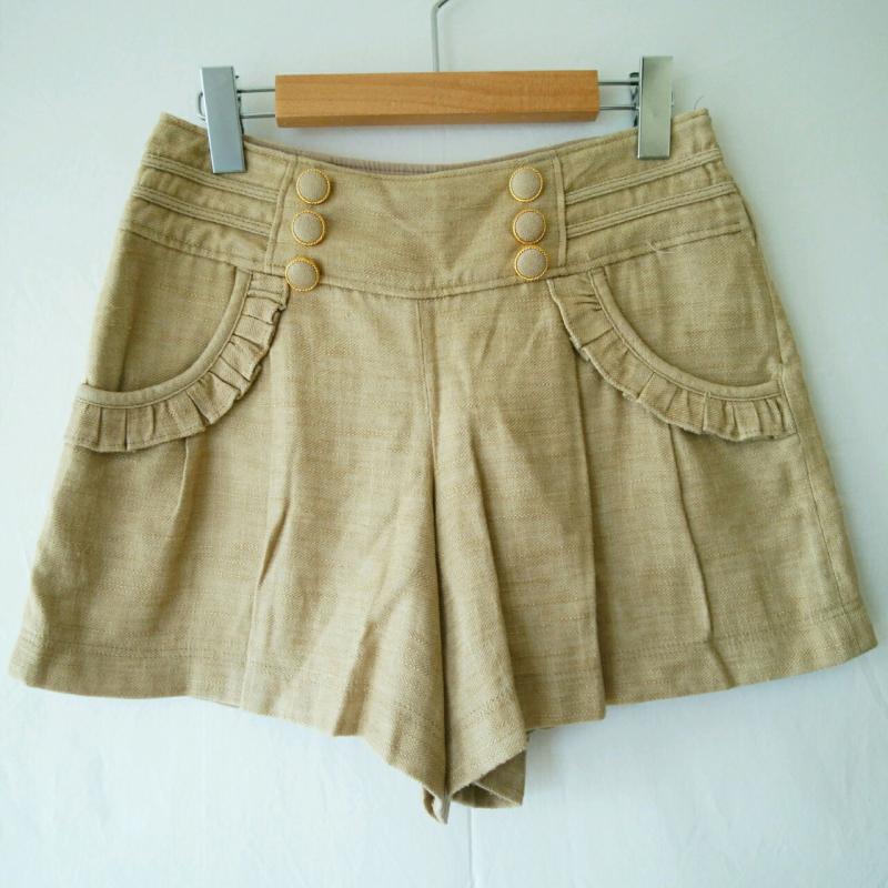 アプワイザー・リッシェ Apuweiser-riche パンツ ショートパンツ 2 ベージュ / ベージュ / レディース USED 古着 中古 10033787