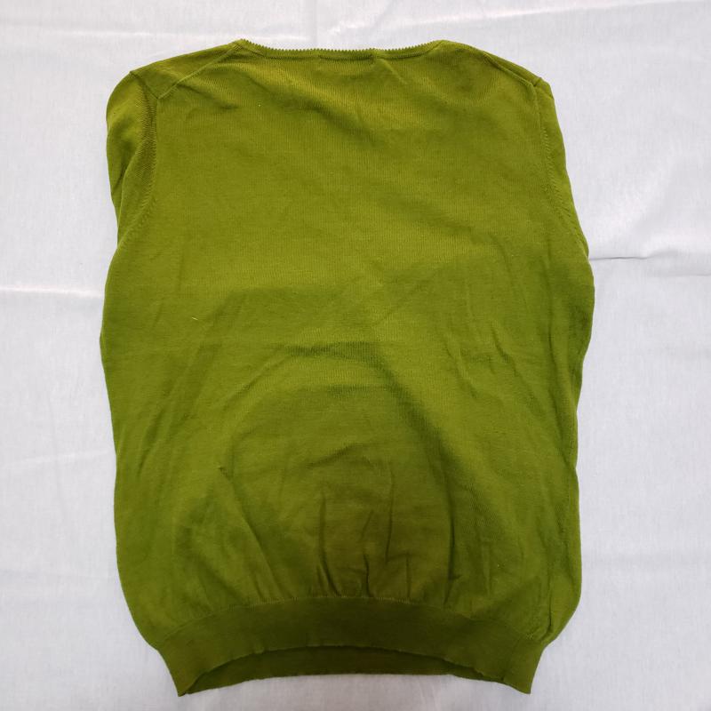 アーウ゛ェウ゛ェ a.v.v カットソー 七分袖 Vネック/薄地ニット 42 無地 緑 / グリーン /  レディース USED 古着 中古 10033817