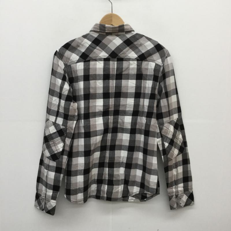 ディーゼル DIESEL シャツ、ブラウス 長袖 S チェック 白 / ホワイト / X 黒 / ブラック / X 灰 / グレー / メンズ USED 古着 中古 10033951