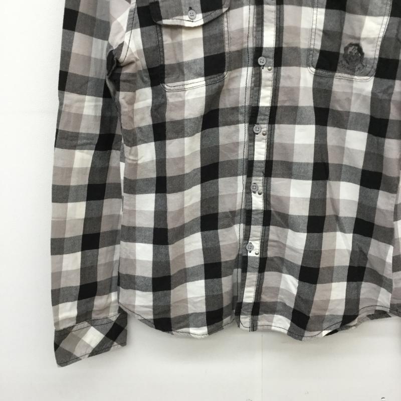 ディーゼル DIESEL シャツ、ブラウス 長袖 S チェック 白 / ホワイト / X 黒 / ブラック / X 灰 / グレー / メンズ USED 古着 中古 10033951