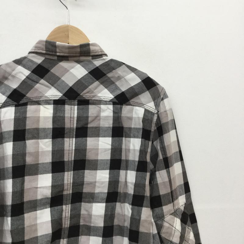 ディーゼル DIESEL シャツ、ブラウス 長袖 S チェック 白 / ホワイト / X 黒 / ブラック / X 灰 / グレー / メンズ USED 古着 中古 10033951