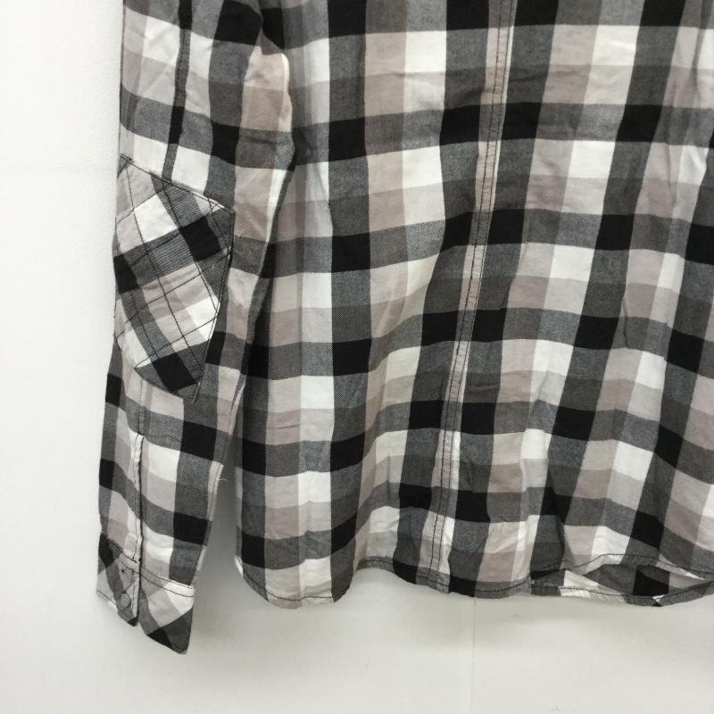 ディーゼル DIESEL シャツ、ブラウス 長袖 S チェック 白 / ホワイト / X 黒 / ブラック / X 灰 / グレー / メンズ USED 古着 中古 10033951