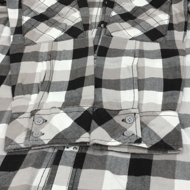 ディーゼル DIESEL シャツ、ブラウス 長袖 S チェック 白 / ホワイト / X 黒 / ブラック / X 灰 / グレー / メンズ USED 古着 中古 10033951