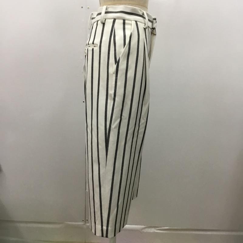 シップス SHIPS ボトムス ボトムス ハーフパンツ ストライプ 38 ストライプ 白 / ホワイト / X 灰 / グレー / レディース USED 古着 中古 10034088