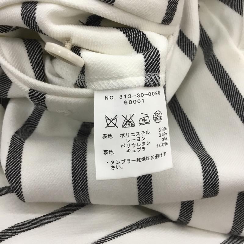 シップス SHIPS ボトムス ボトムス ハーフパンツ ストライプ 38 ストライプ 白 / ホワイト / X 灰 / グレー / レディース USED 古着 中古 10034088