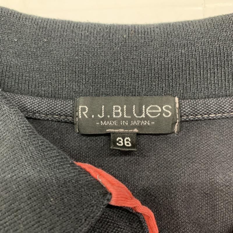 R.J.Blues R.J.Blues ポロシャツ 半袖 無地 ロゴ プリント 36 無地 X ロゴ、文字 X プリント 黒 / ブラック / X 白 / ホワイト / X 赤 / レッド / メンズ USED 古着 中古 10034240
