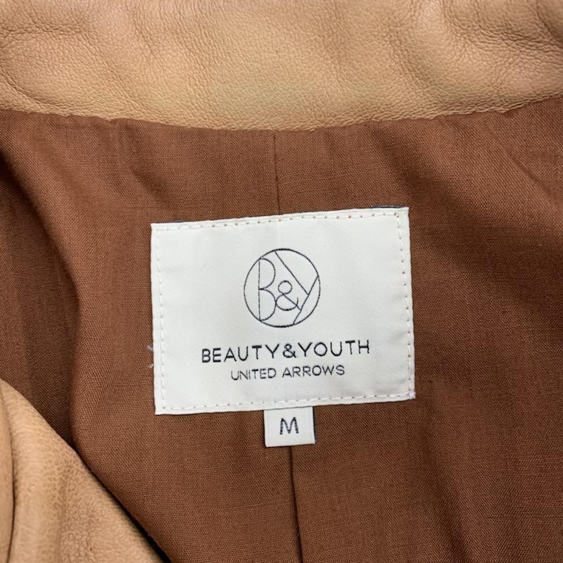 ビューティアンドユースユナイテッドアローズ BEAUTY&YOUTH UNITED ARROWS ジャケット、上着 ライダース M 無地 茶 / ブラウン / レディース USED 古着 中古 10034307