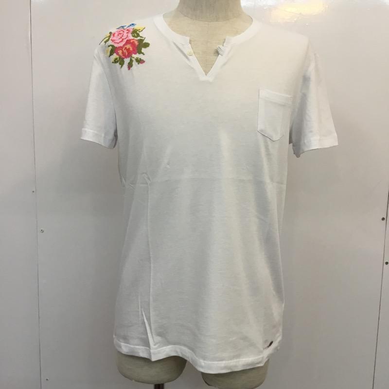 ガウディ Gaudi Tシャツ 半袖 タグ付 L 刺繍 白 / ホワイト / メンズ USED 古着 中古 10034495
