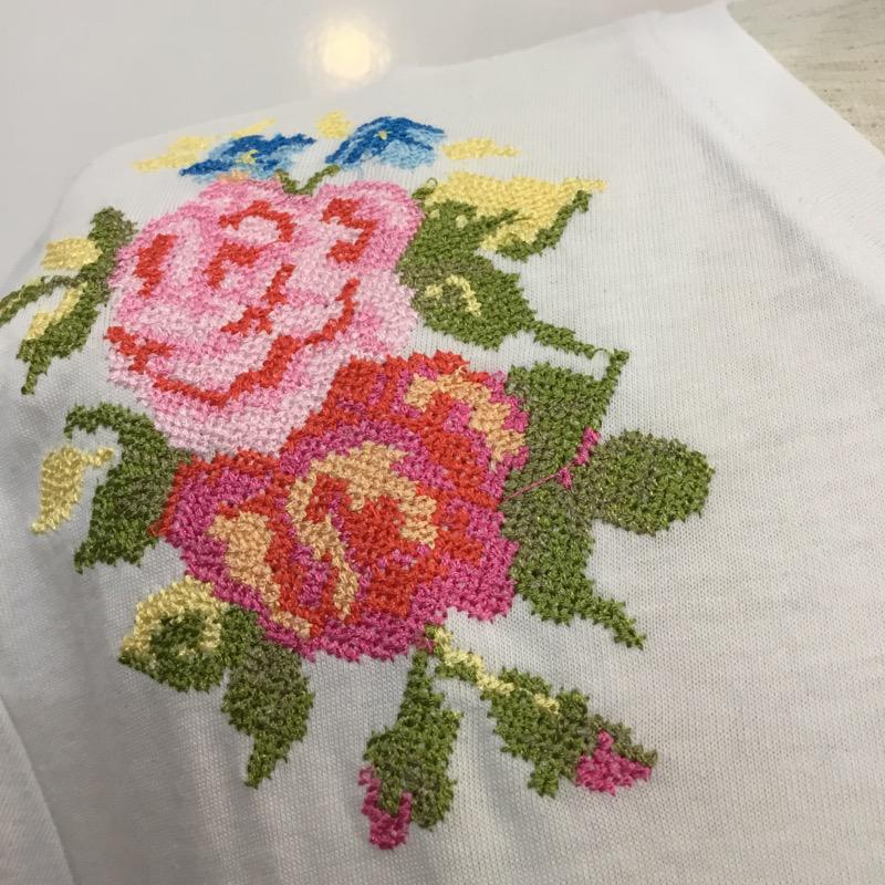 ガウディ Gaudi Tシャツ 半袖 タグ付 L 刺繍 白 / ホワイト / メンズ USED 古着 中古 10034495