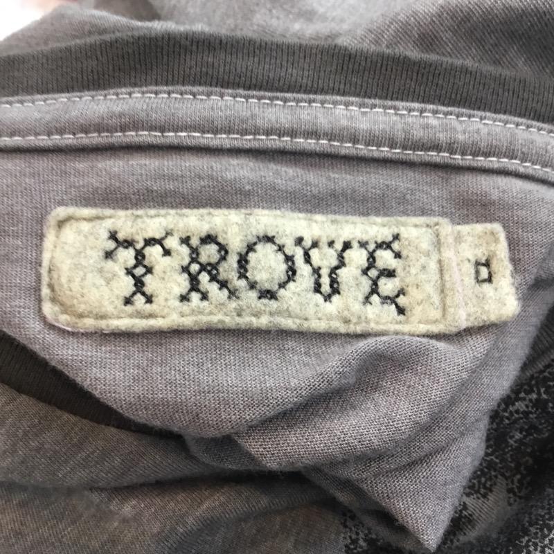 トローヴ TROVE Tシャツ 半袖 無地 ロゴ 2 無地 X ロゴ、文字 黒 / ブラック / X 灰 / グレー / メンズ USED 古着 中古 10034504