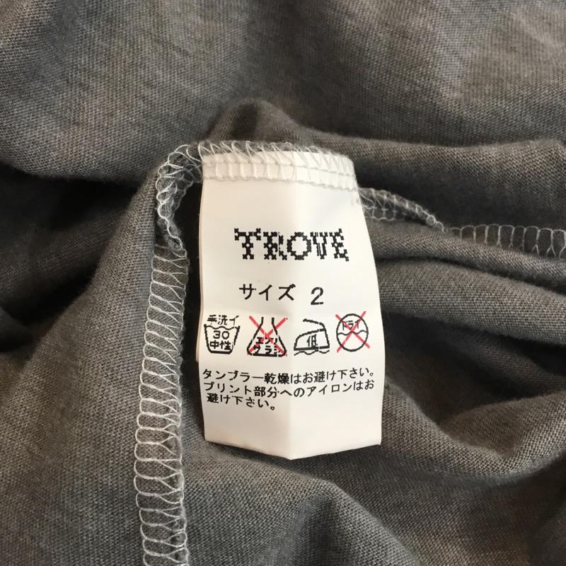 トローヴ TROVE Tシャツ 半袖 無地 ロゴ 2 無地 X ロゴ、文字 黒 / ブラック / X 灰 / グレー / メンズ USED 古着 中古 10034504