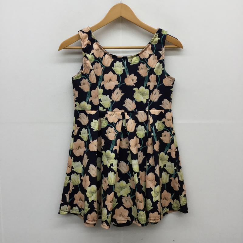 セシルマクビー CECIL McBEE トップス トップス ノースリーブ M 花柄 紺 / ネイビー / レディース USED 古着 中古 10034663